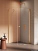 New Trendy New Soleo Gold Brushed 70x90x195 cm kabina wspornik skośny złoto szczotkowane/szkło przejrzyste K-4172